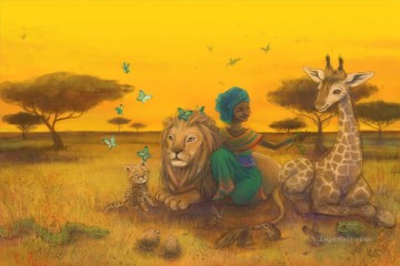 動物 Painting - アデライダ作「アフリカの王女ヌル」